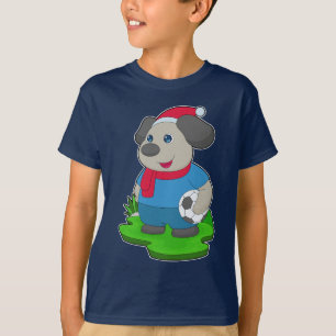 Camiseta Futebol de Natal de Cachorro