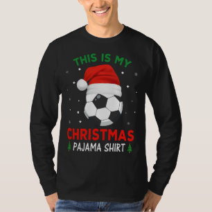 Camiseta Futebol de Natal Pajama Santa Hat