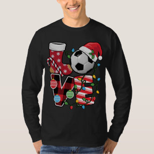 Camiseta Futebol de Natal Pijamas Divertido Xadrez Vermelha