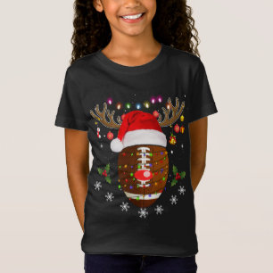 Camiseta Futebol de Natal Reindeer Engraçado Esporte Natal