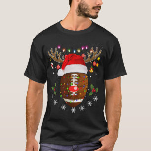 Camiseta Futebol de Natal Reindeer Engraçado Esporte Natal