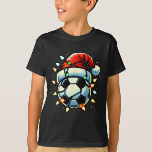 Camiseta Futebol de Natal Xmas Papai Noel Amante do Futebol