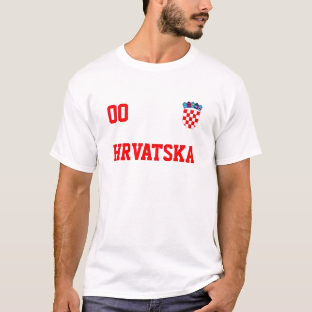 Camiseta Futebol de nome e número da Croácia Jersey (Frente)