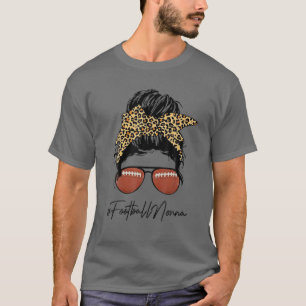 Camiseta Futebol de Nonna Life com Leopard Messy Bun Mãe'