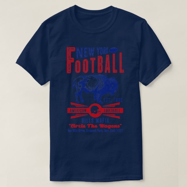 Camiseta Futebol de Nova Iorque - Est. 1960 Bills Mafia Vin (Frente do Design)