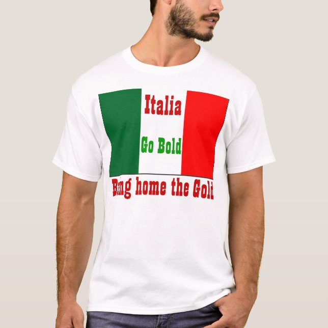 Camiseta futebol de ouro da itália (Frente)