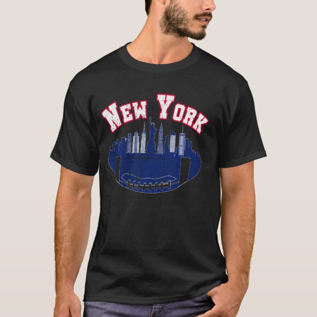 Camiseta Futebol de paisagem digital em Nova Iorque (Frente)
