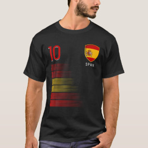 Camiseta Futebol de pintura de futebol espanha - Retro 10 J