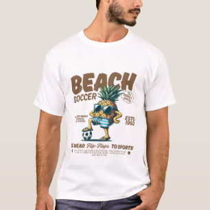 Camiseta Futebol de praia e flip-flops