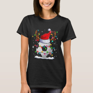 Camiseta Futebol de Santa Hat Reindee de Natal Diversão Xma