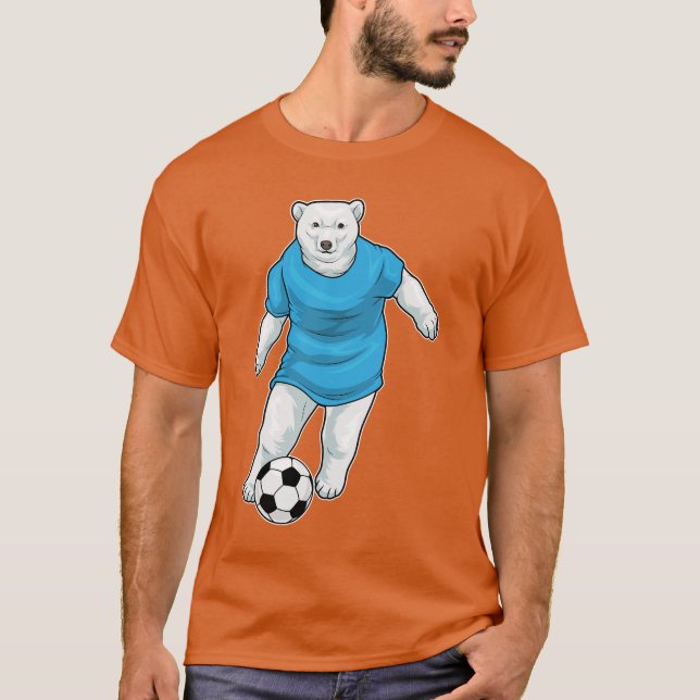 Camiseta Futebol de urso polar (Frente)