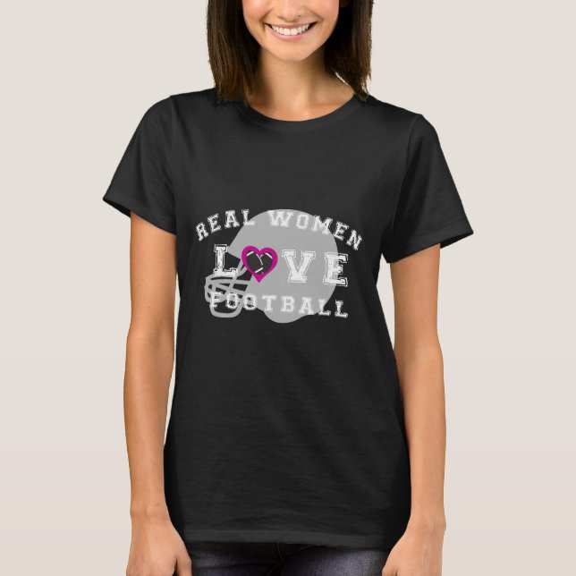 Camiseta Futebol do amor das mulheres reais (Frente)