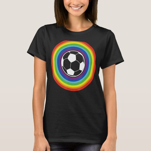 Camiseta Futebol do arco-íris LGBT (Frente)