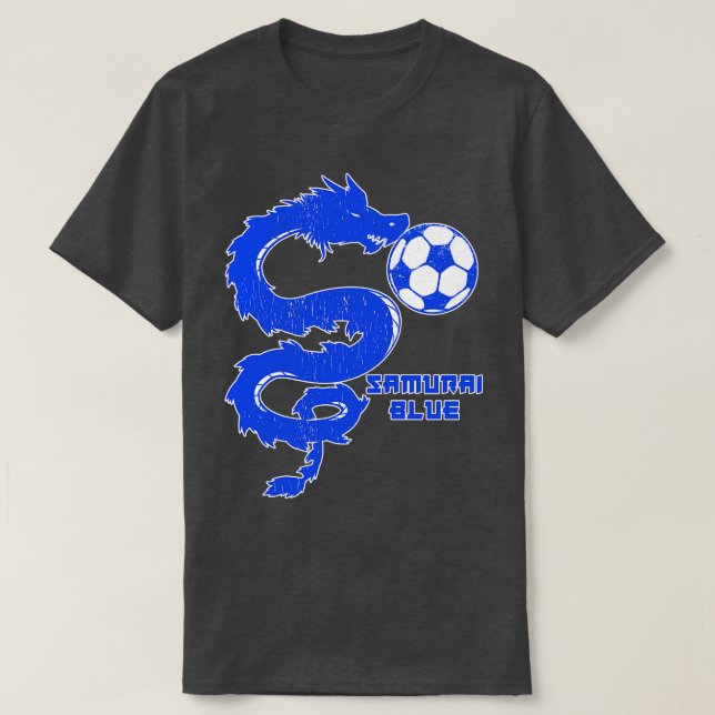 Camiseta Futebol do Japão AZUL SAMURAI (Frente do Design)