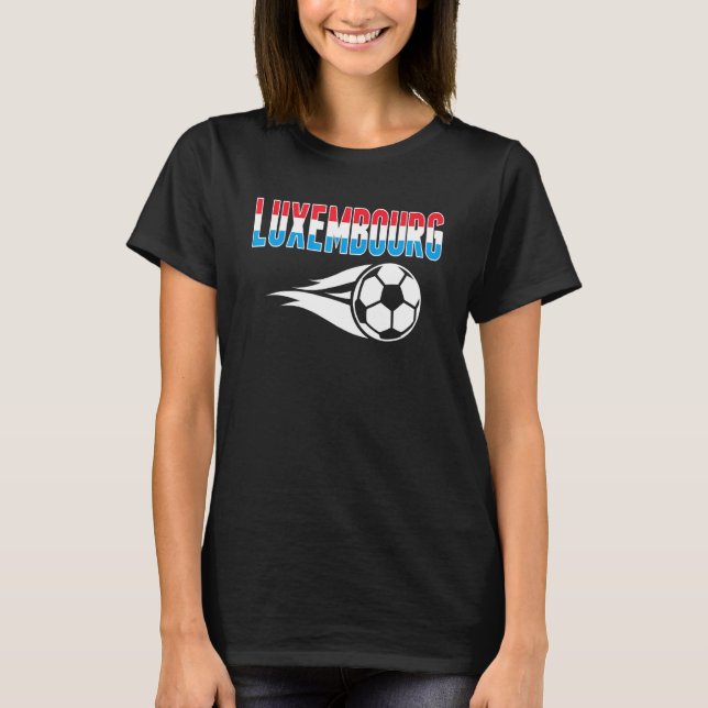 Camiseta Futebol do Luxemburgo: Ventiladores de bandeira lu (Frente)