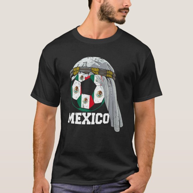 Camiseta Futebol do MÉXICO 2022 México Bandeira Ball Arab K (Frente)