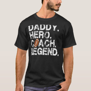 Camiseta Futebol do Pai de futebol americano Hero Coach