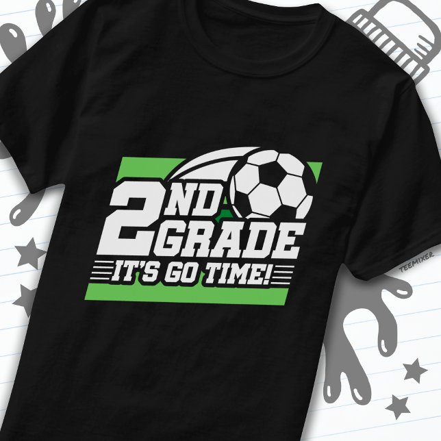 Camiseta Futebol do segundo 1º dia de volta à escola (Criador carregado)