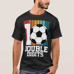 Camiseta Futebol Dois Dígitos 10 Anos de Idade - 10º Aniver