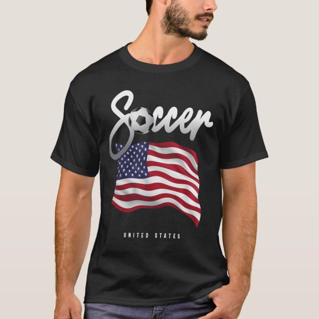 Camiseta Futebol dos EUA - Bandeira Americana (Frente)