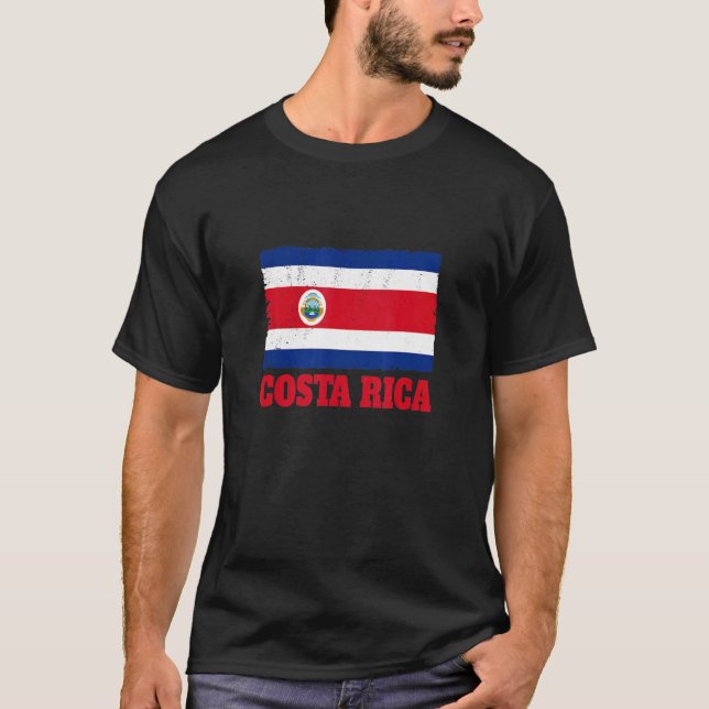 Camiseta Futebol e fã de futebol da Costa Rica 2022 Bandeir (Frente)