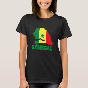 Camiseta Futebol e fã de futebol do Senegal 2022 Bandeira d