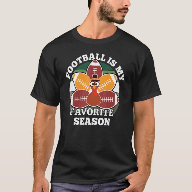 Camiseta Futebol é minha temporada favorita queda na turqui (Frente)