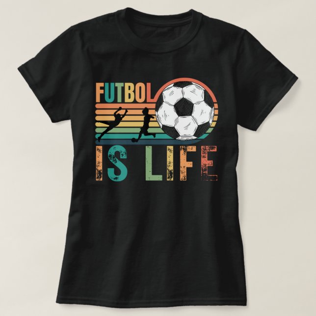 Camiseta Futebol é vida, futebol feminino Mãe (Frente do Design)