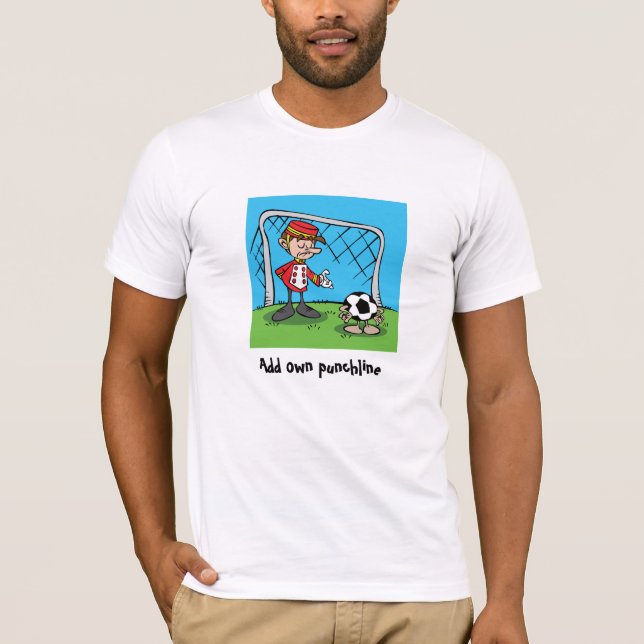 Camiseta Futebol engraçado goleiro jogador de futebol gf (Frente)