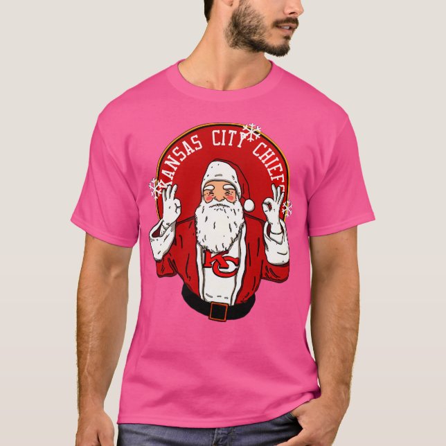 Camiseta Futebol engraçado Papai Noel ama Chefe da Cidade d (Frente)