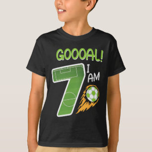 Camiseta Futebol Eu Sou Menino de 7 Anos de Idade Aniversár