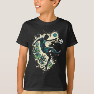 Camiseta Futebol Eu Sou um Menino de 7 Anos de Idade Aniver