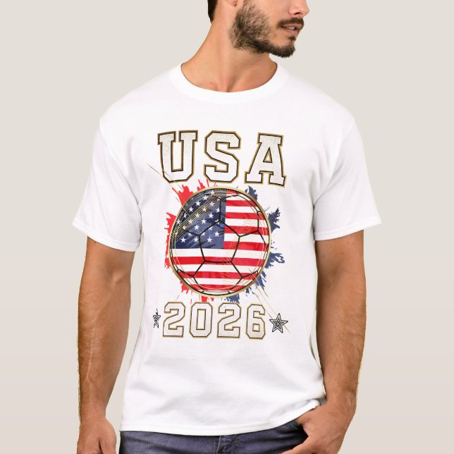 Camiseta Futebol EUA - Presente para Fã de Futebol American (Frente)
