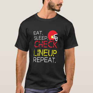 Camiseta Futebol Fantasia Coma Durma Verifique Escalação Re