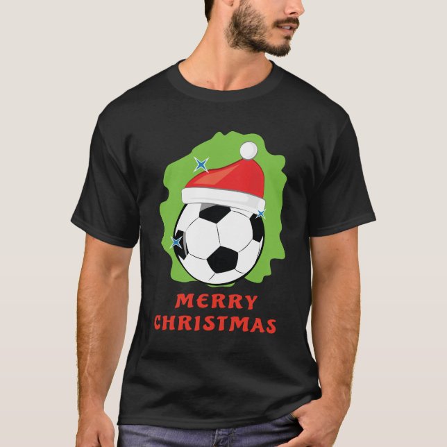 Camiseta Futebol feliz / Natal do futebol - Engraçado (Frente)