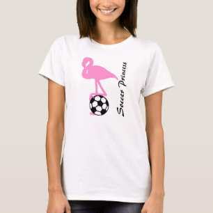 Camiseta Futebol Feminino Princesa Flamingo Rosa