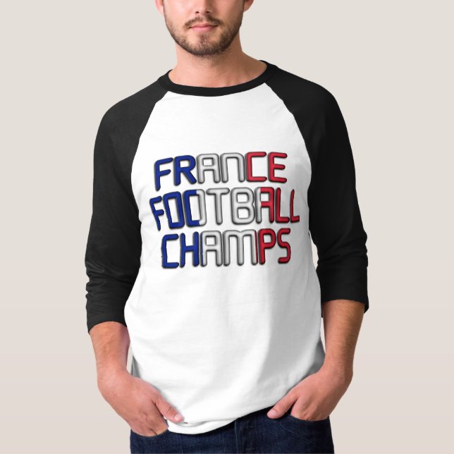 Camiseta Futebol França: Tee dos Campeões do Mundo (Frente)
