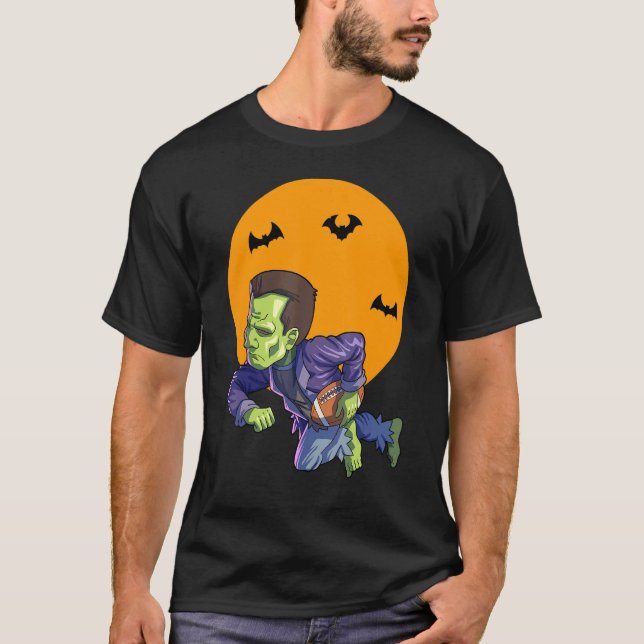 Camiseta Futebol Frankenstein Halloween Men Futebol (Frente)