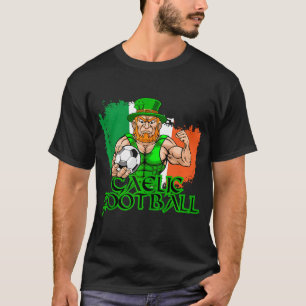 Camiseta Futebol gaélico Coração Celta Irlandês Futebol Rug