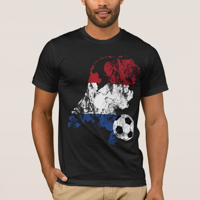 Camiseta Futebol holandês afligido (Frente)
