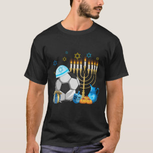 Camiseta Futebol judeu Menorah Hanukkah Chanukah Esporte