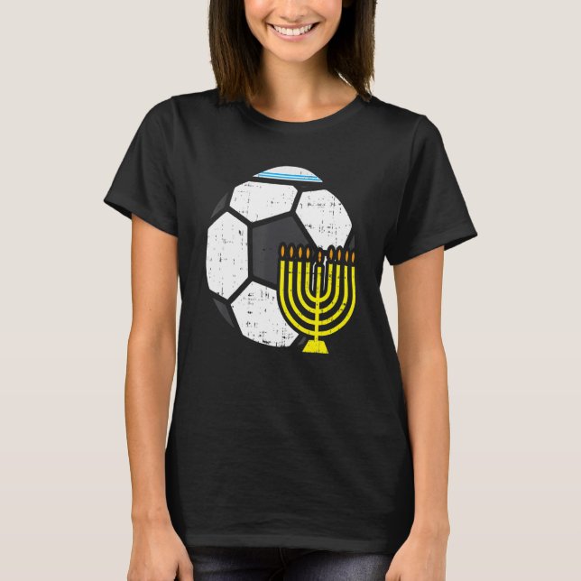 Camiseta Futebol Judeu Menorah Hanukkah Chanukah Sp (Frente)