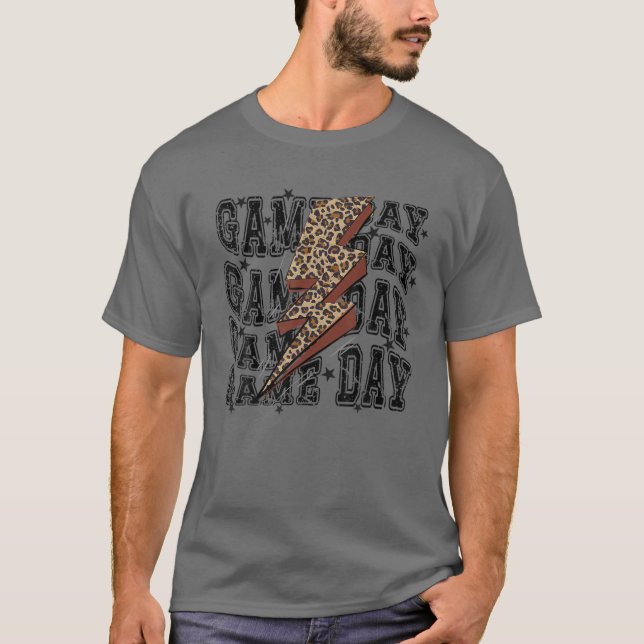 Camiseta Futebol Leopard Lightning Bolt Dia de Jogo (Frente)