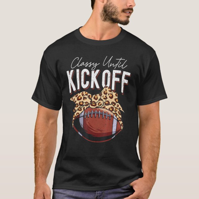 Camiseta Futebol Lineman Mãe Mensy Bun Classy Até Kick O (Frente)