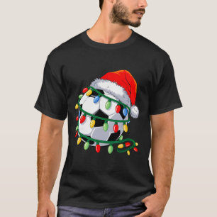 Camiseta Futebol Ll Papai Noel Chapéu Homens Mulheres Natal