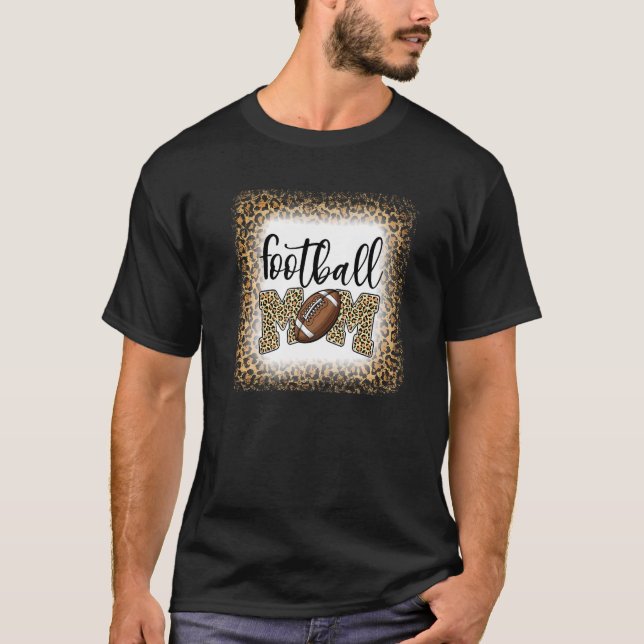 Camiseta Futebol Mãe Leopard Futebol Dia de as mães 20 (Frente)