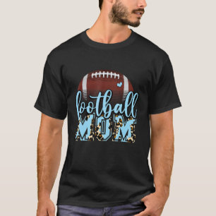 Camiseta Futebol Mãe Leopardo Azul Para A Mothe