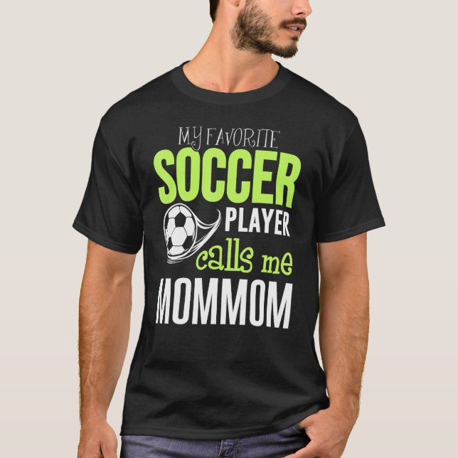Camiseta Futebol Mamãe Design Meu Jogador Favorito Me Liga (Frente)