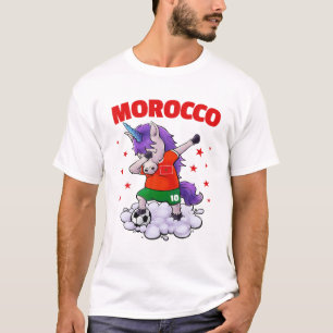 Camiseta Futebol marroquino dabbing Unicorno futebol marroq