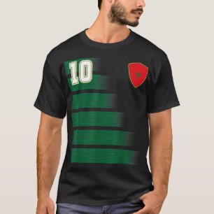 Camiseta Futebol marroquino Futebol de Jersey Retro 10 M